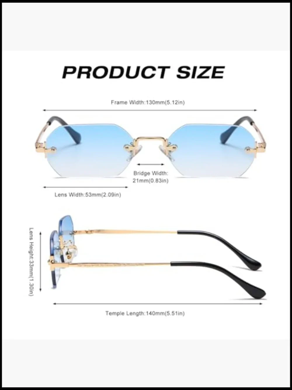 N/A rimless rectangle